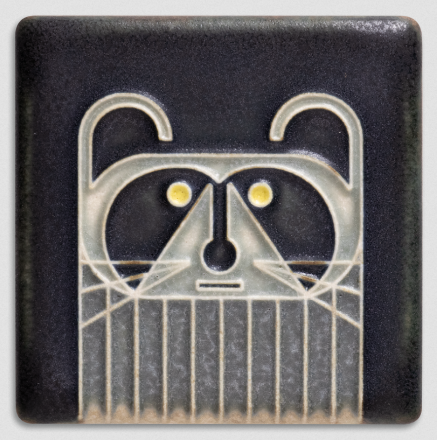 Motawi Charley Harper 3x3 Raccoon Art Tile