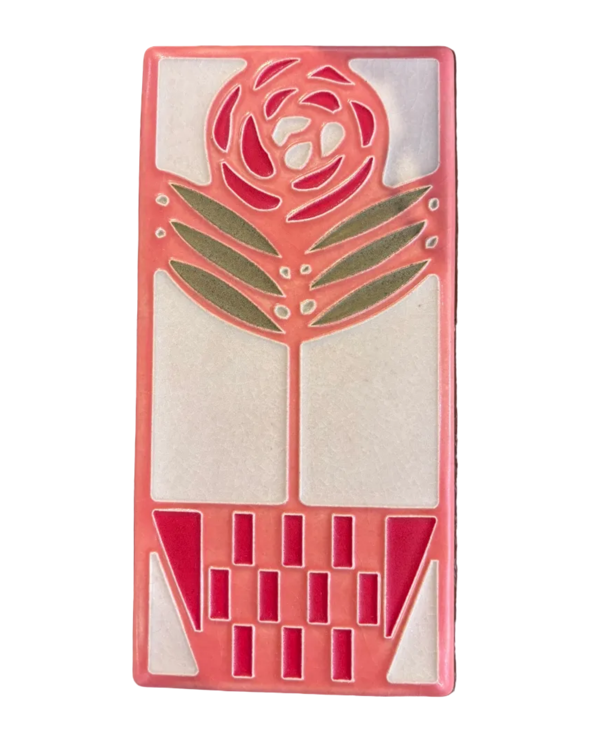 4x8 Checkerpot Rose Art Tile