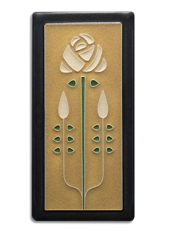 Motawi 4x8 Long Stem Art Tile / Golden