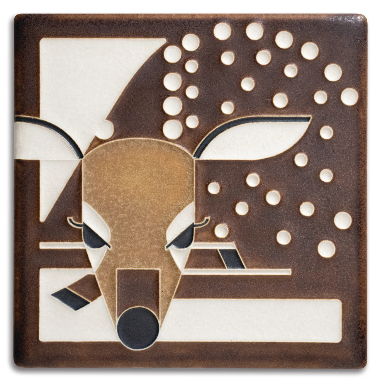 Motawi Charley Harper 6x6 Fawn Art Tile
