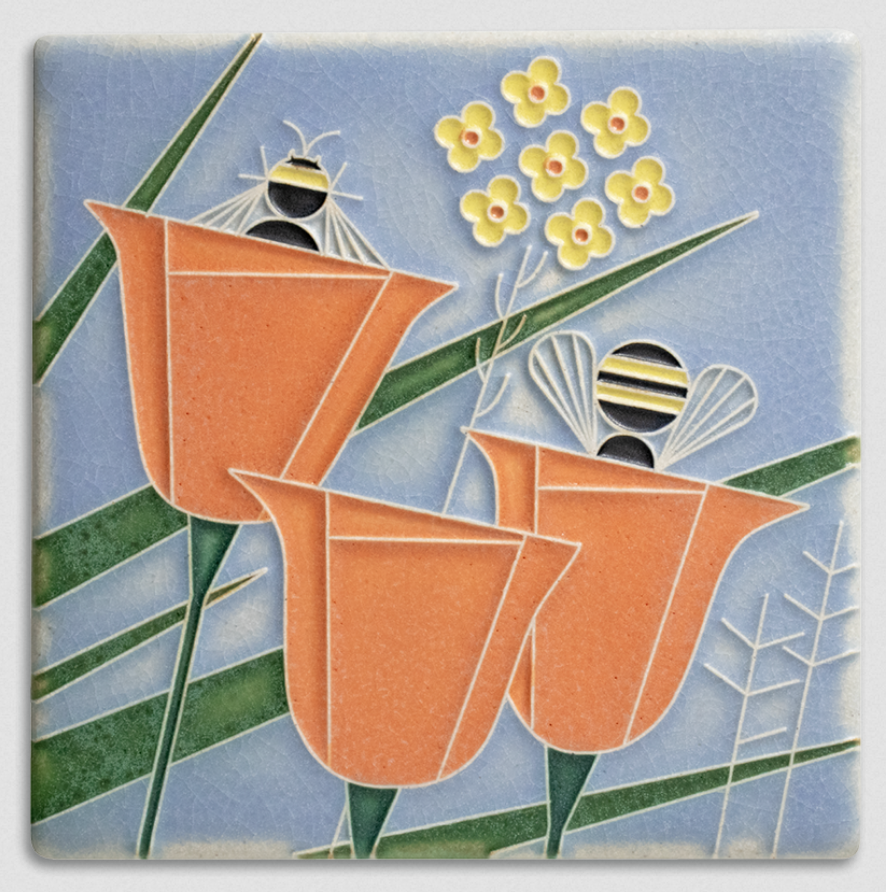 Charley Harper Coming & Going 6x6 Art Tile