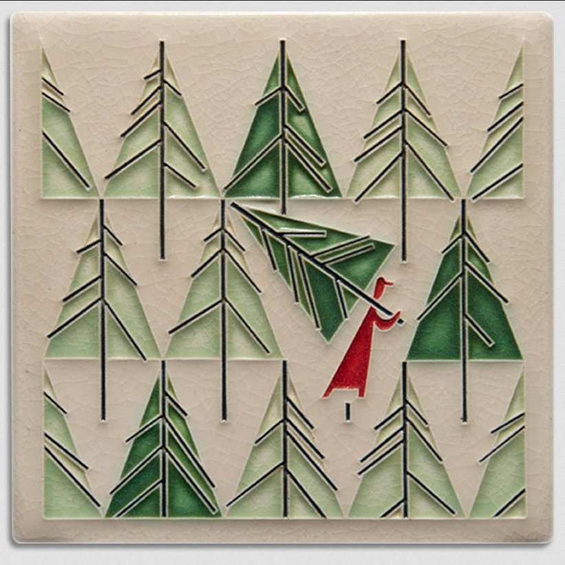 Motawi Charley Harper 6x6 Perfect Tree Art Tile