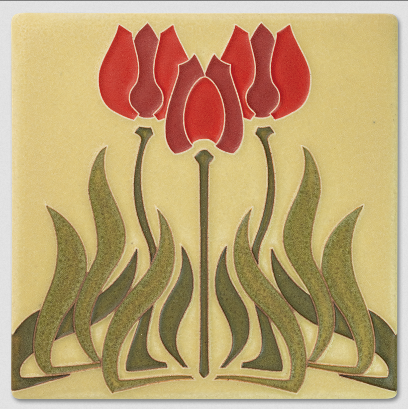 Motawi 6x6 Tulips Art Tile