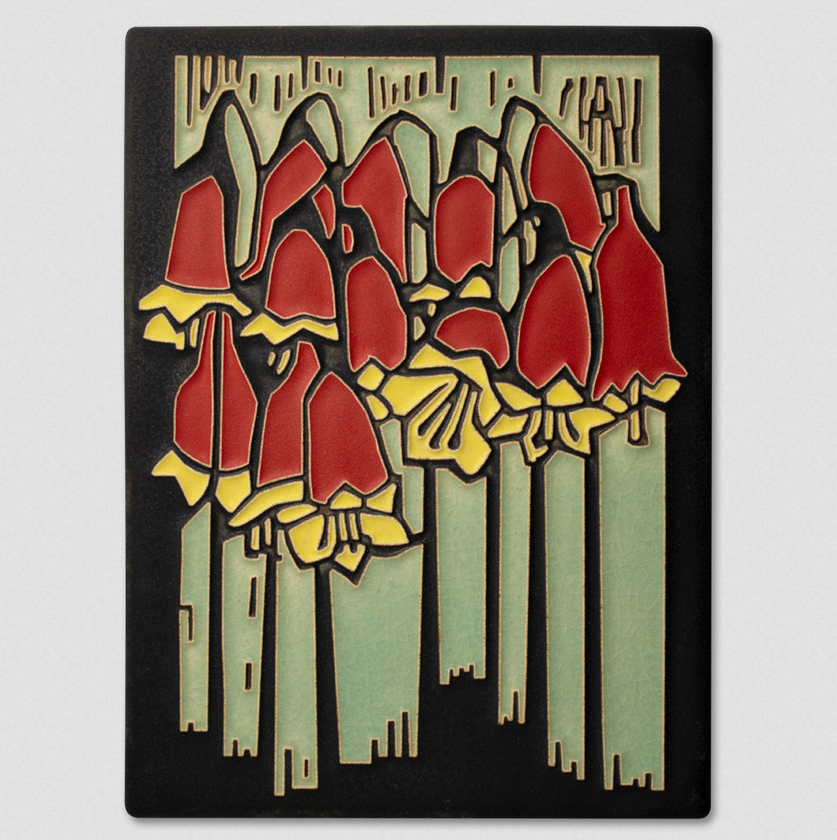 6x8 Maggie's Garden Art Tile in Mint