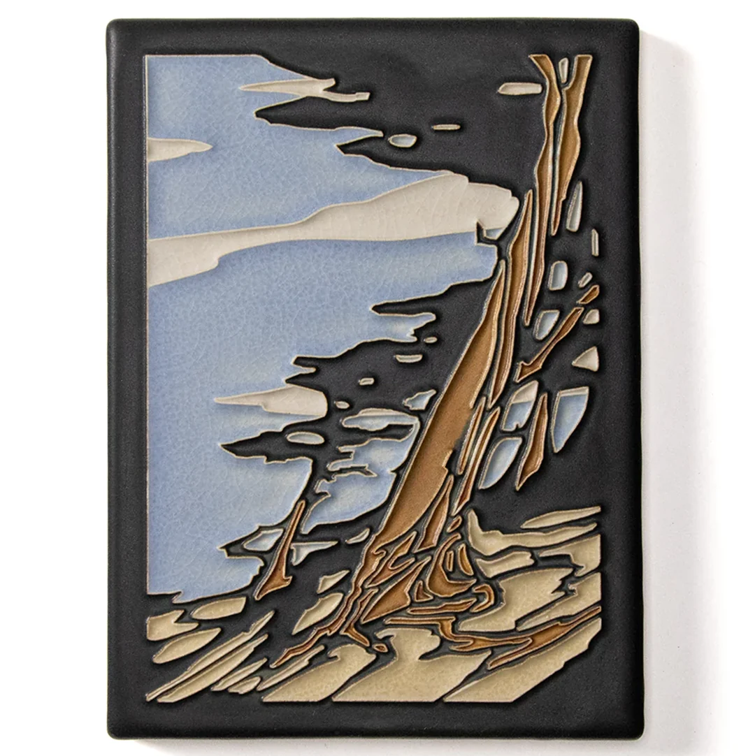 Motawi Windswept Cypress 6x8 Art Tile