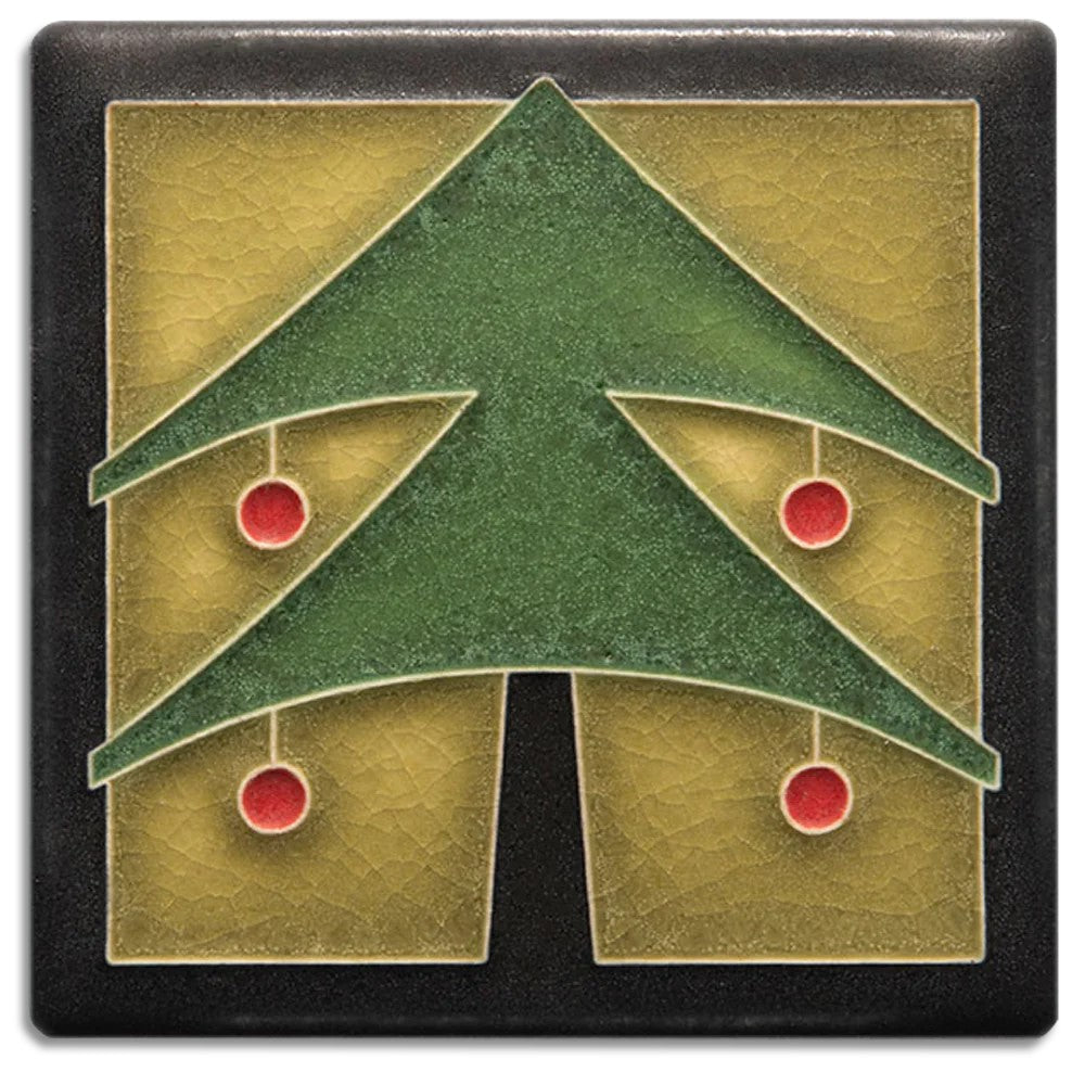 4x4 Christmas Tree Art Tile / Various Colors