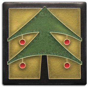 4x4 Christmas Tree Art Tile / Various Colors