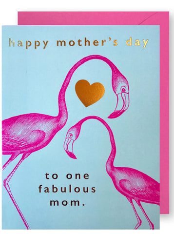 Mother's Day Flamingos Card