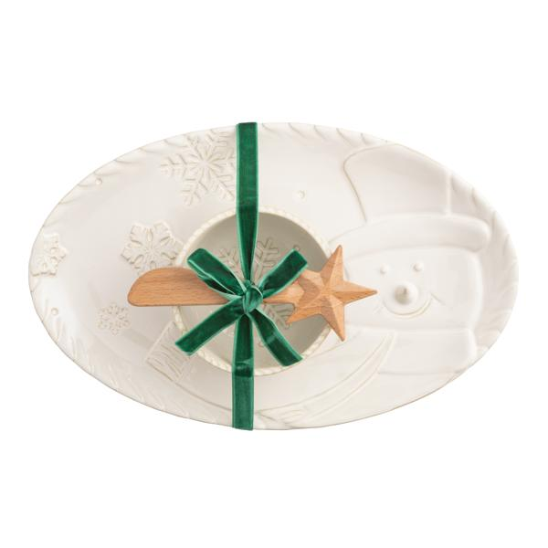 Snowman Tidbit & Tray Set