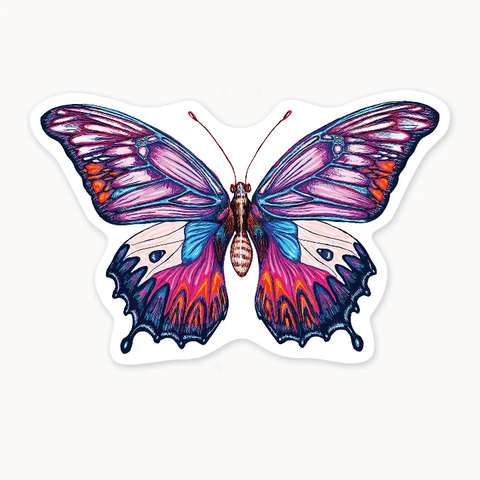 Electric Butterfly Sticker