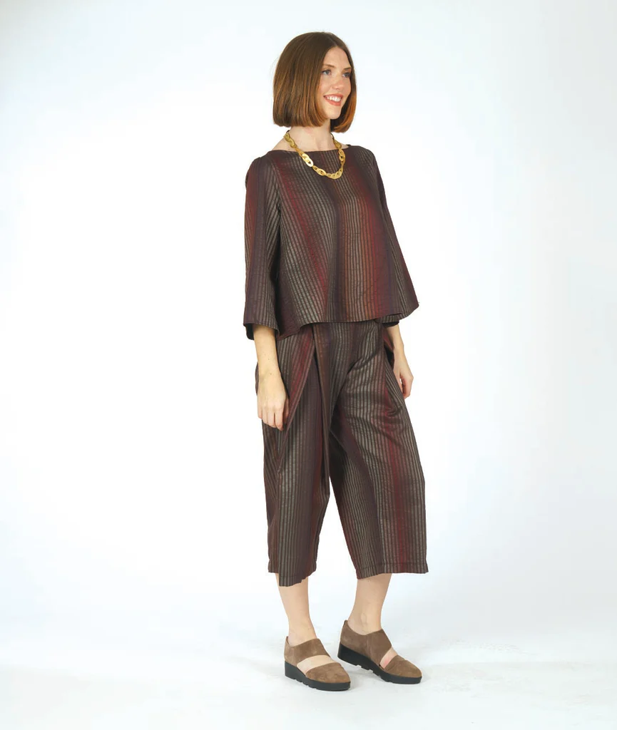 Niche's Bedrock Pant in Shimmer Stripe Brown