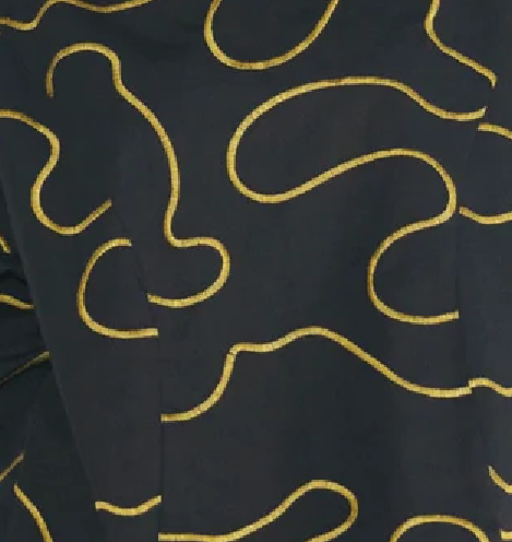 Niche's Melody Blouse Black & Yellow Swirl Swatch