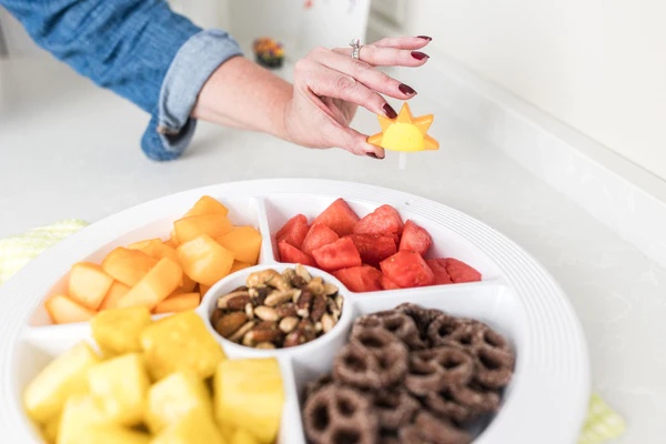 Nora Fleming Pinstriped Melamine Divided Dish