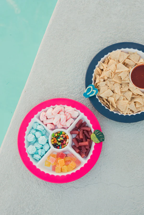 Nora Fleming Pinstriped Melamine Divided Dish