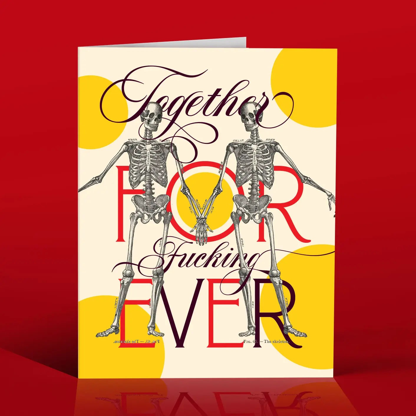 Together for Ever Skeleton Love Card