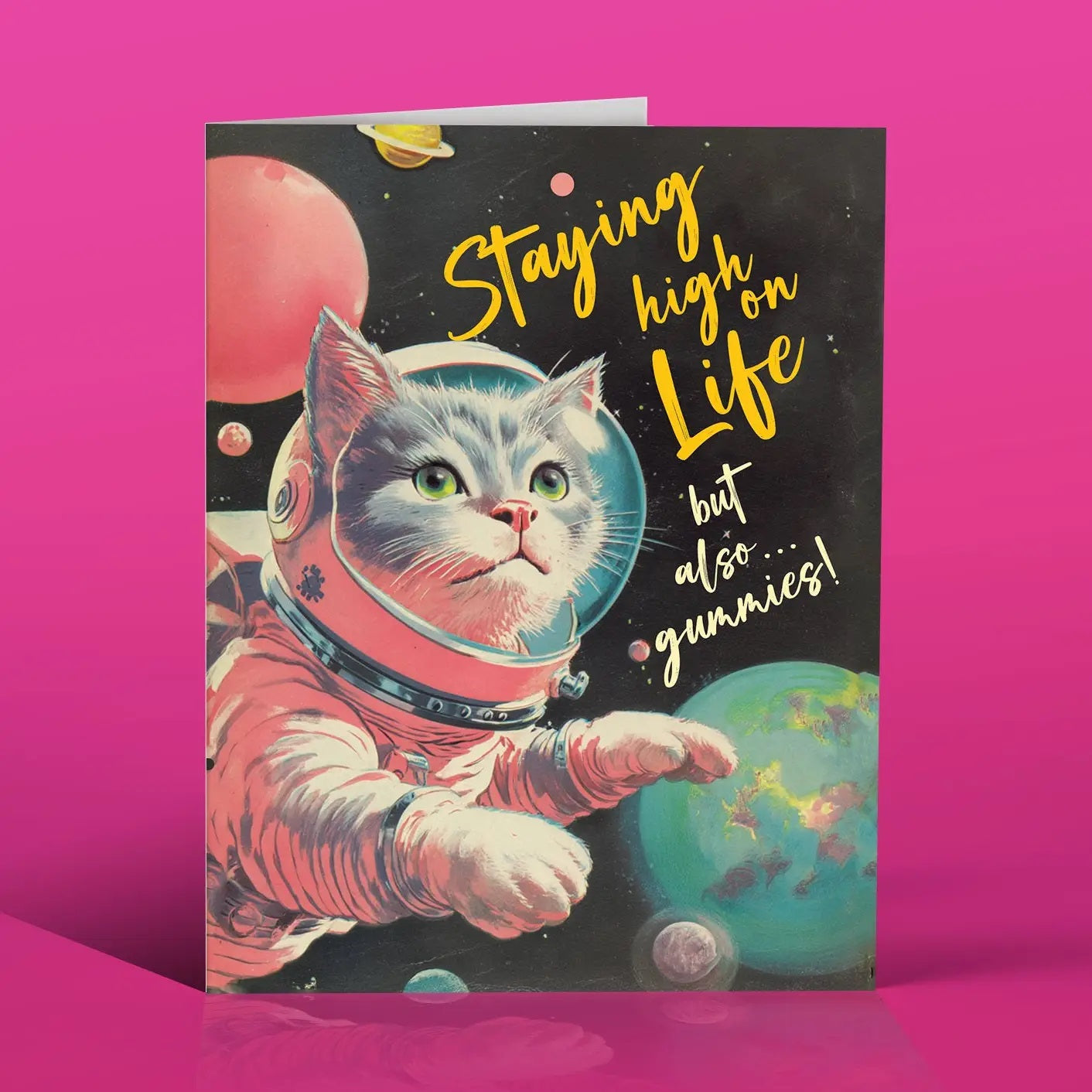Spacecat Gummies Greeting Card