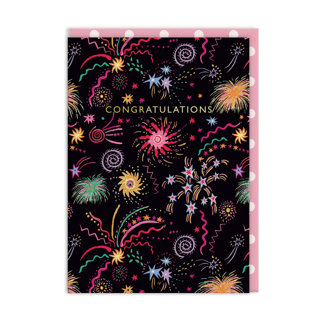 Fireworks Congratulations Greeting Card