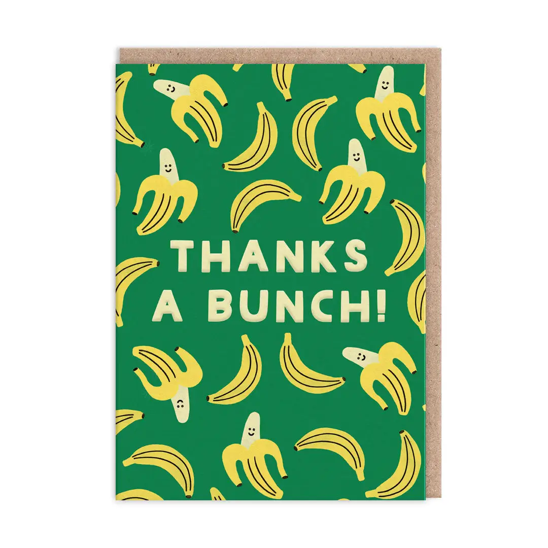 Thanks a Bunch Banana Greeting Card