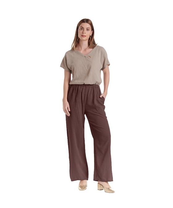 Oh My Gauze Basic Pant in Mushroom