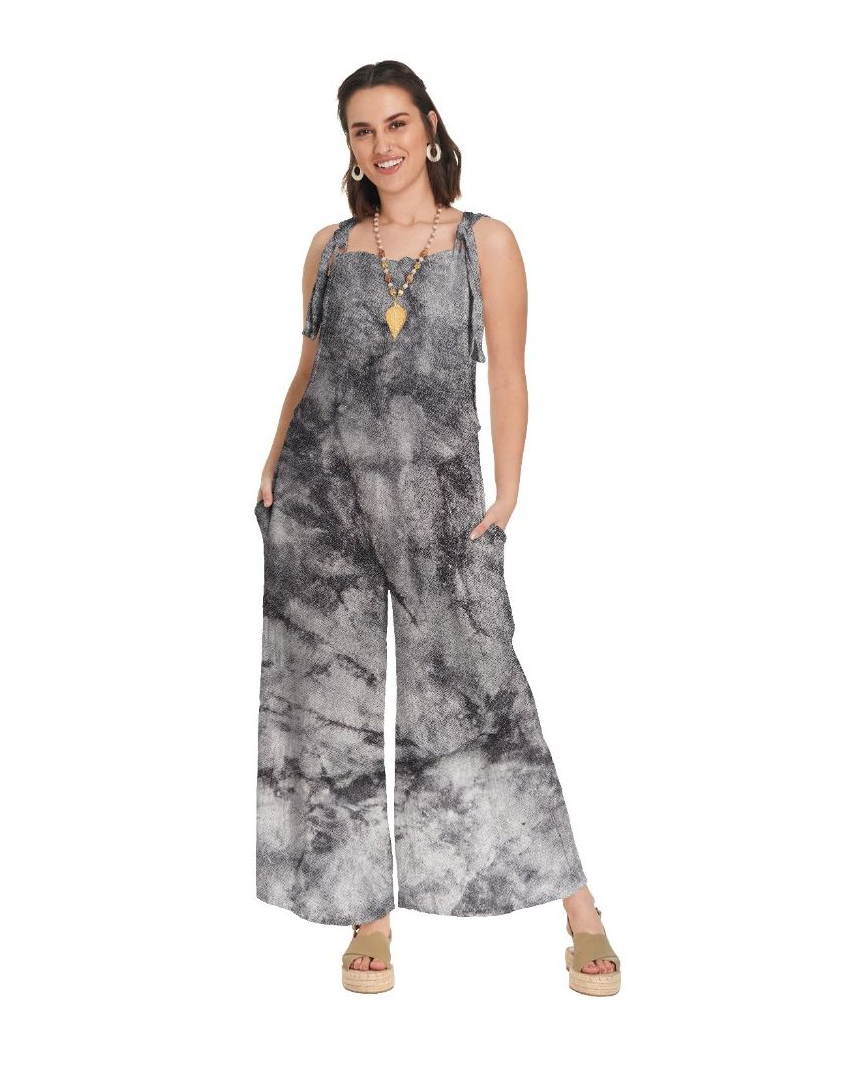 Oh My Gauze's Sabina Jumpsuit in Washed Black