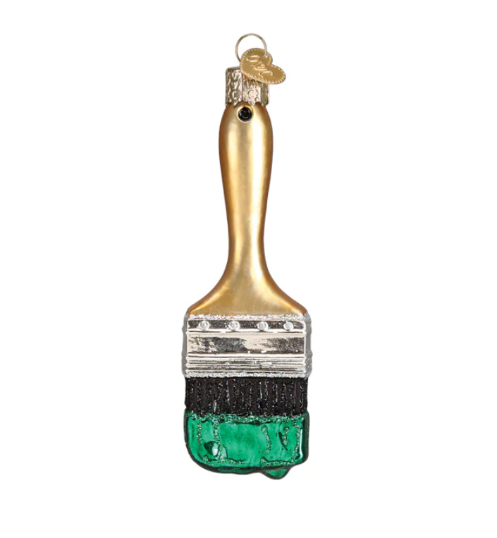 Green Paint Brush Ornament