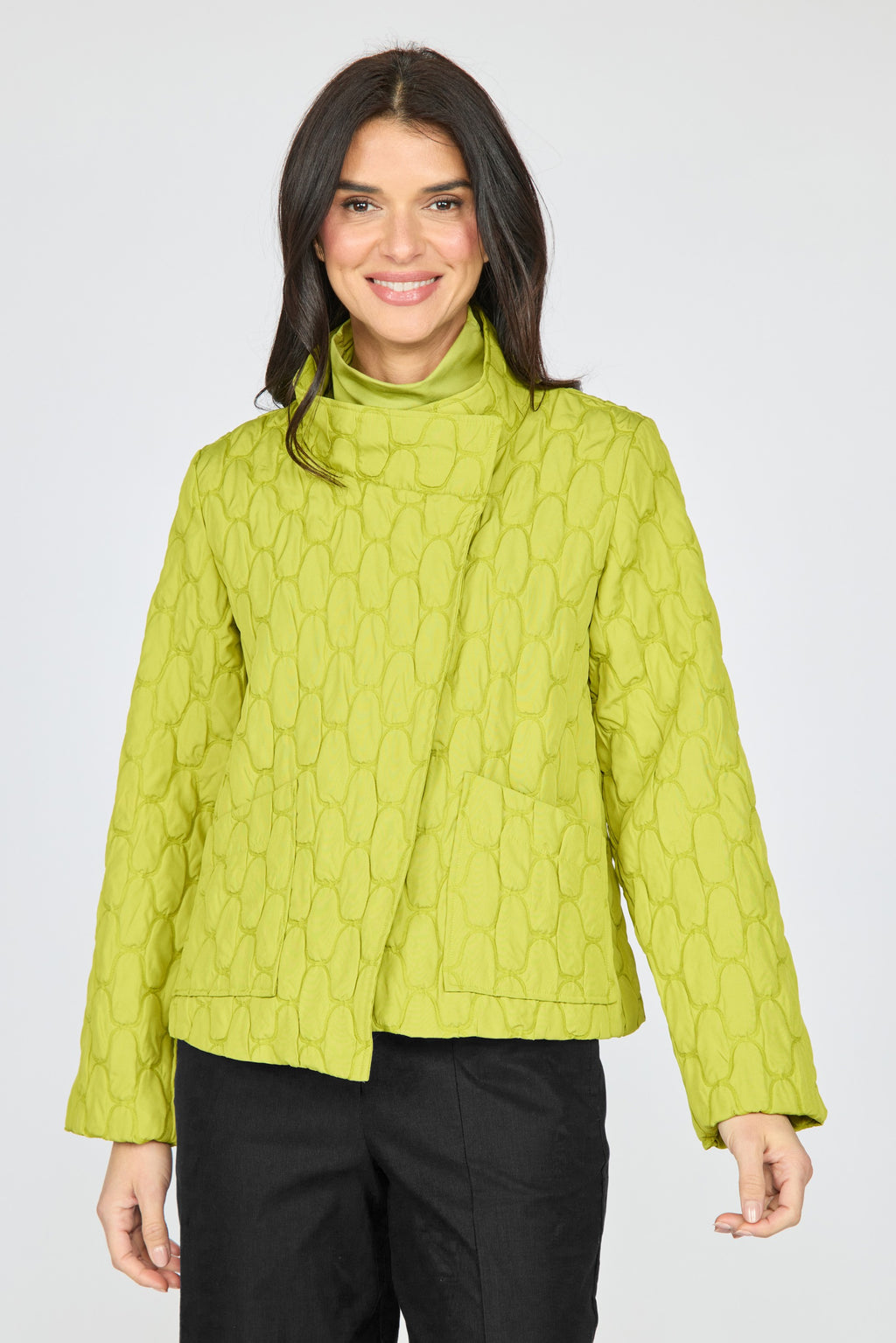 Olivia's Angled Jacket in Pear