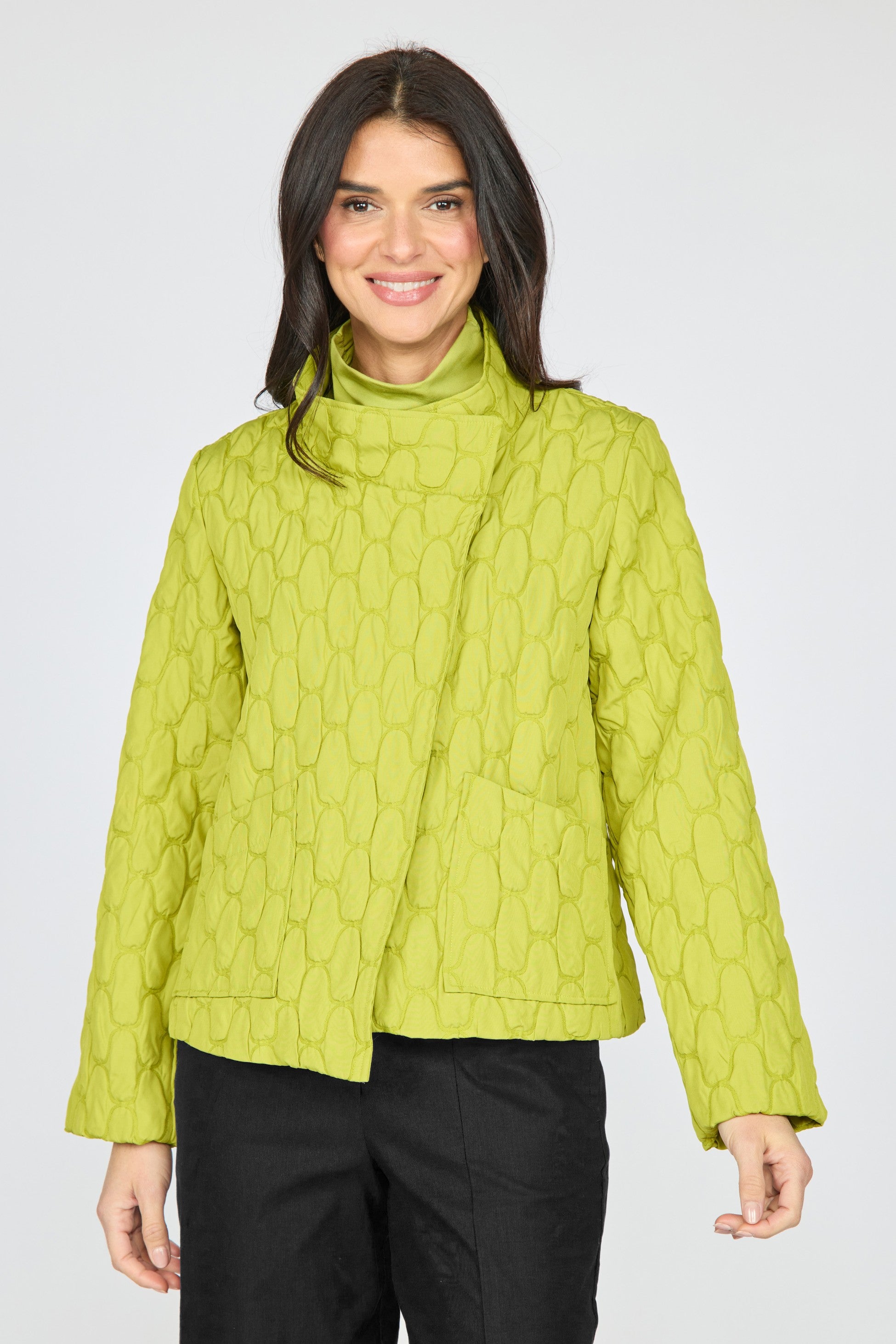 Olivia's Angled Jacket in Pear