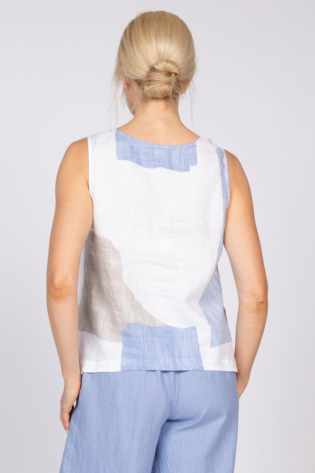 Olivia Habitat Coastal Colorblock Sunset Tank in Blues