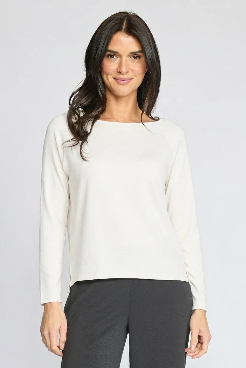 Olivia's Essential Knits Layering Crew Neck Tee in Ivory