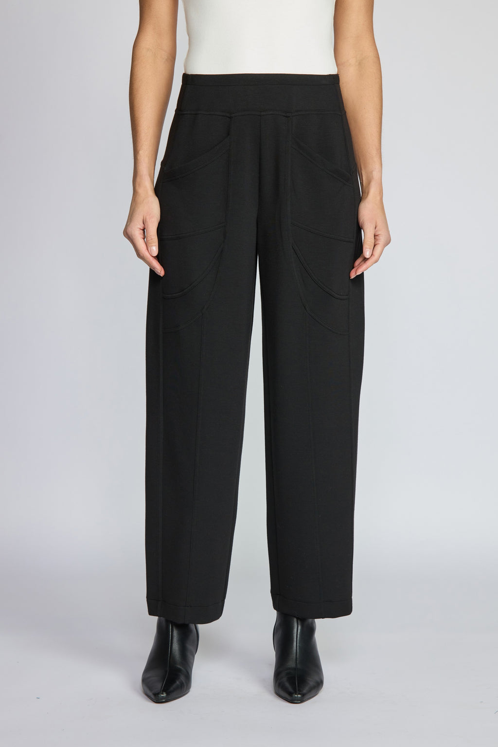 Olivia's Feather Lux Knit Travel Pant in Black