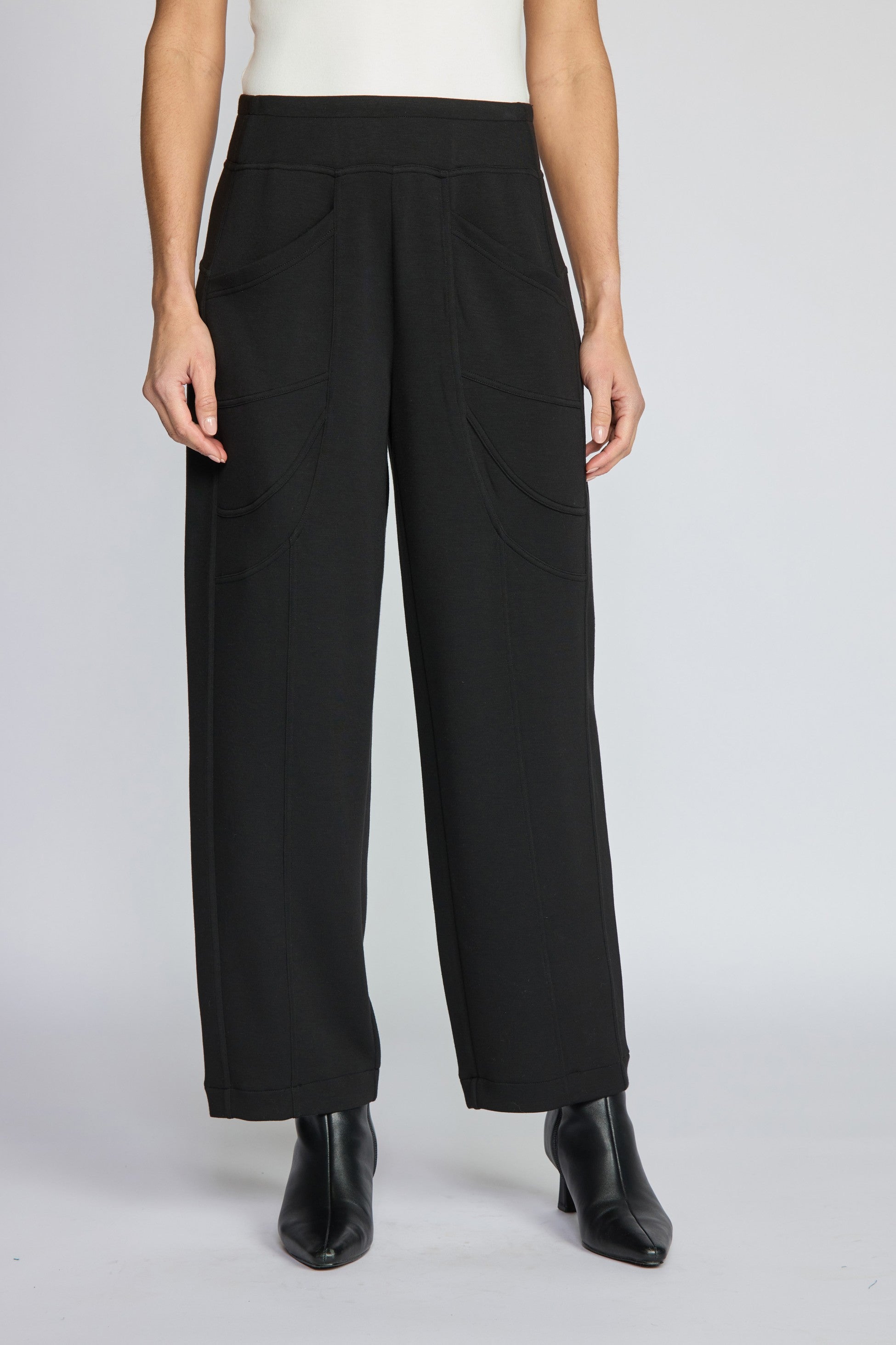 Olivia's Feather Lux Knit Travel Pant in Black