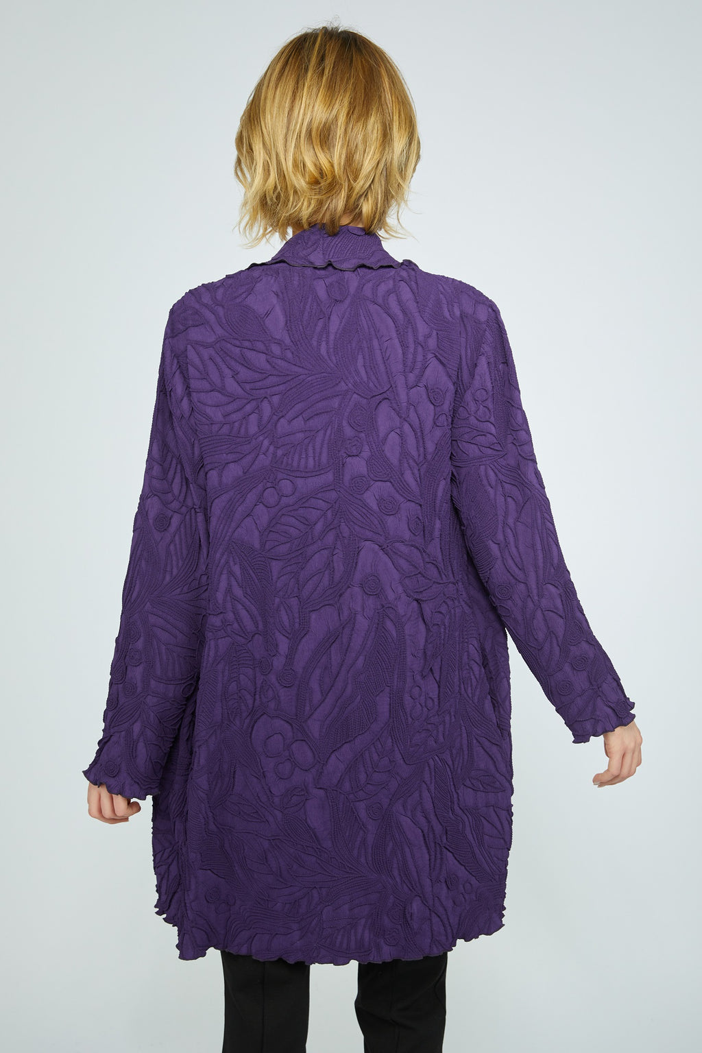 Olivia's Floral Waterfall Duster in Violet