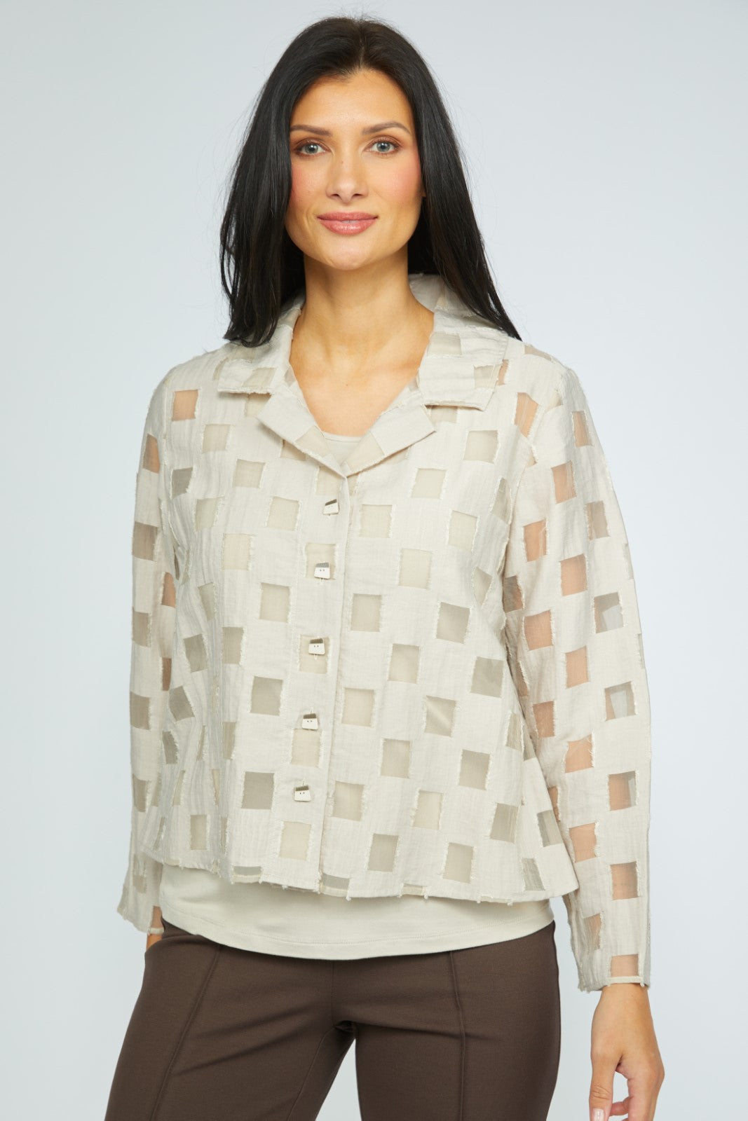 Olivia's Outside the Box Easy Shirt Jacket in Cloud