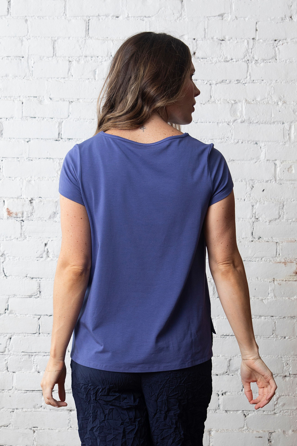 Olivia by Habitat Essential Cap Sleeve Tee in Dusk