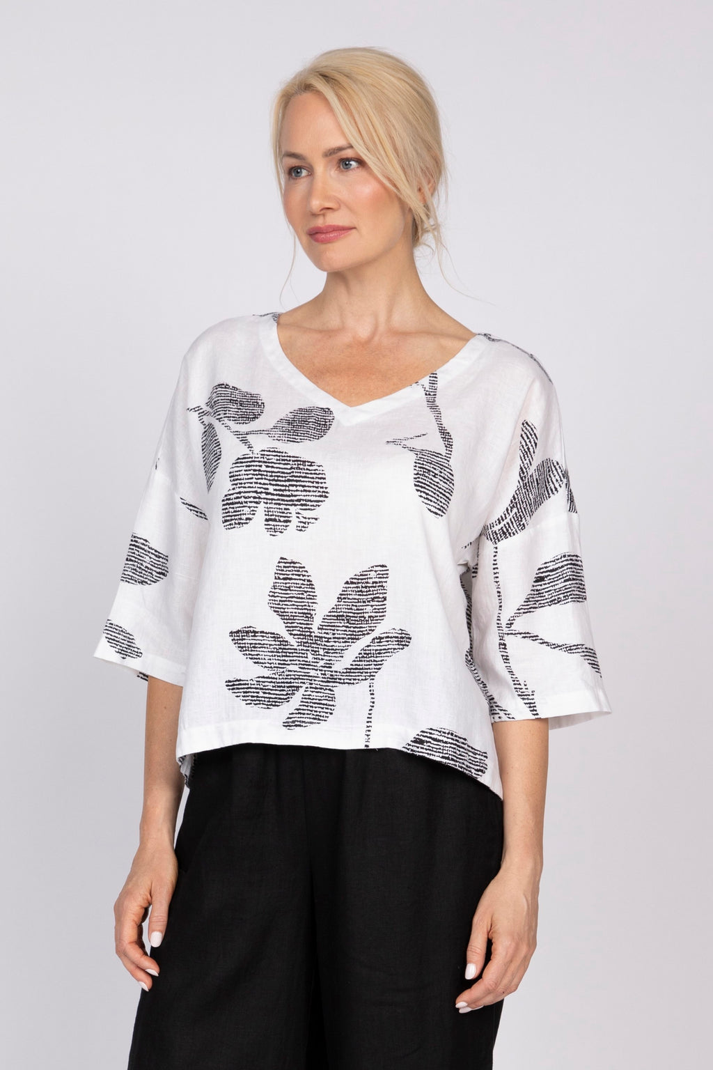 Olivia by Habitat's Amplified Floral Tessa Top in White
