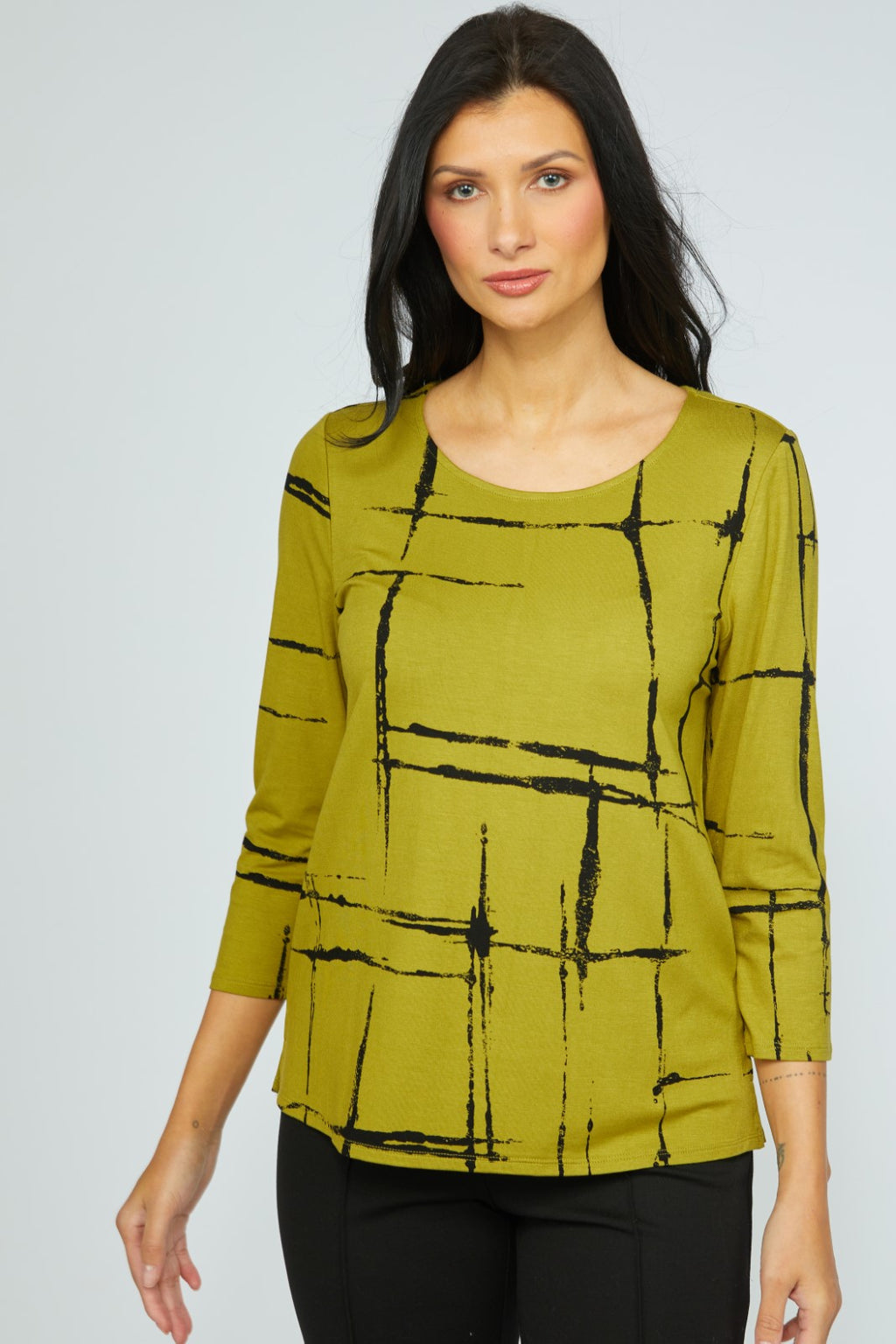 Olivia's Arthouse Knit Tee in Moss