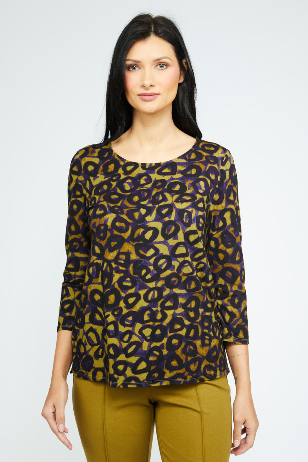 Arthouse Knit Layering Tee in Violet