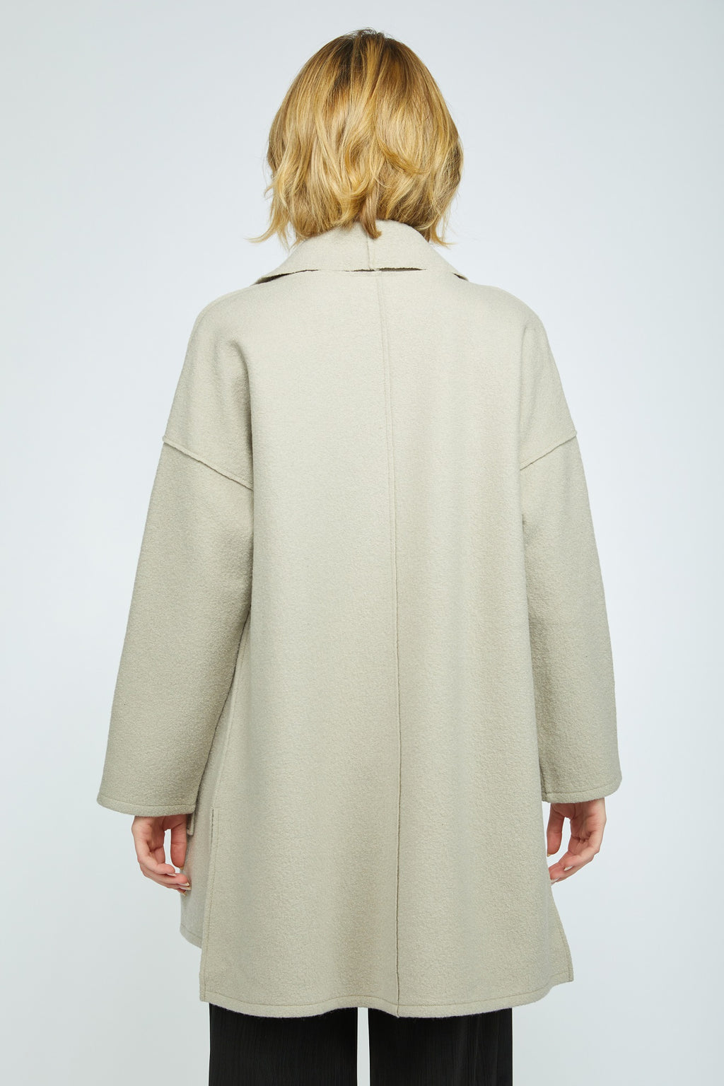Olivia by Habitat's Boiled Wool Soho Coat in Cloud