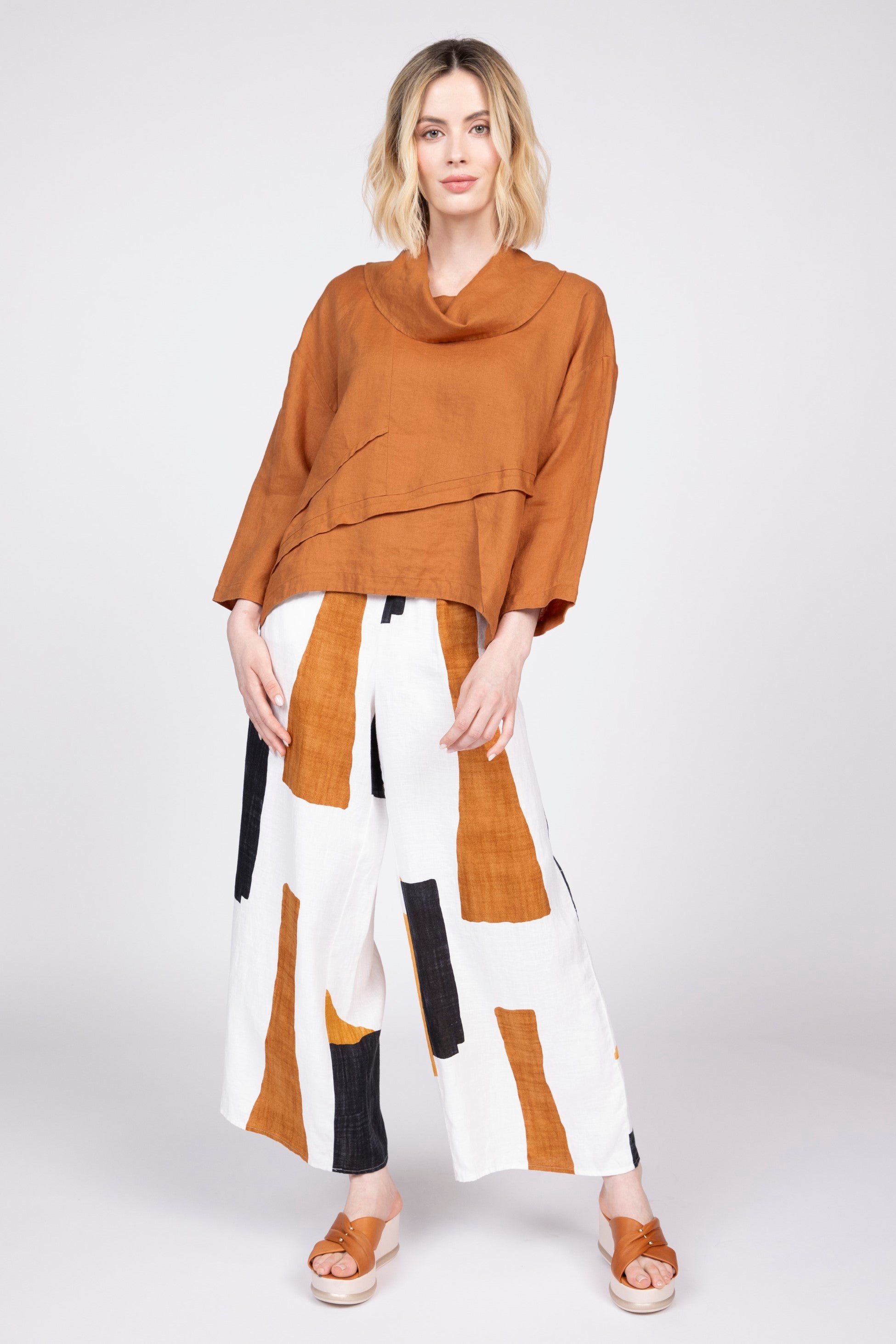 Olivia by Habitat Coastal Colorblock Breeze Pant in Neutral