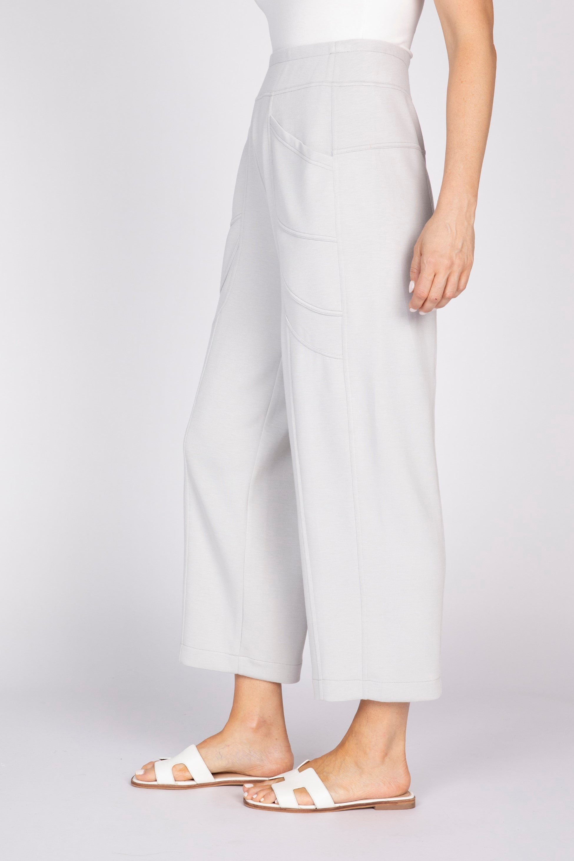 Olivia's Feather Lux Knit Travel Pant in Sand