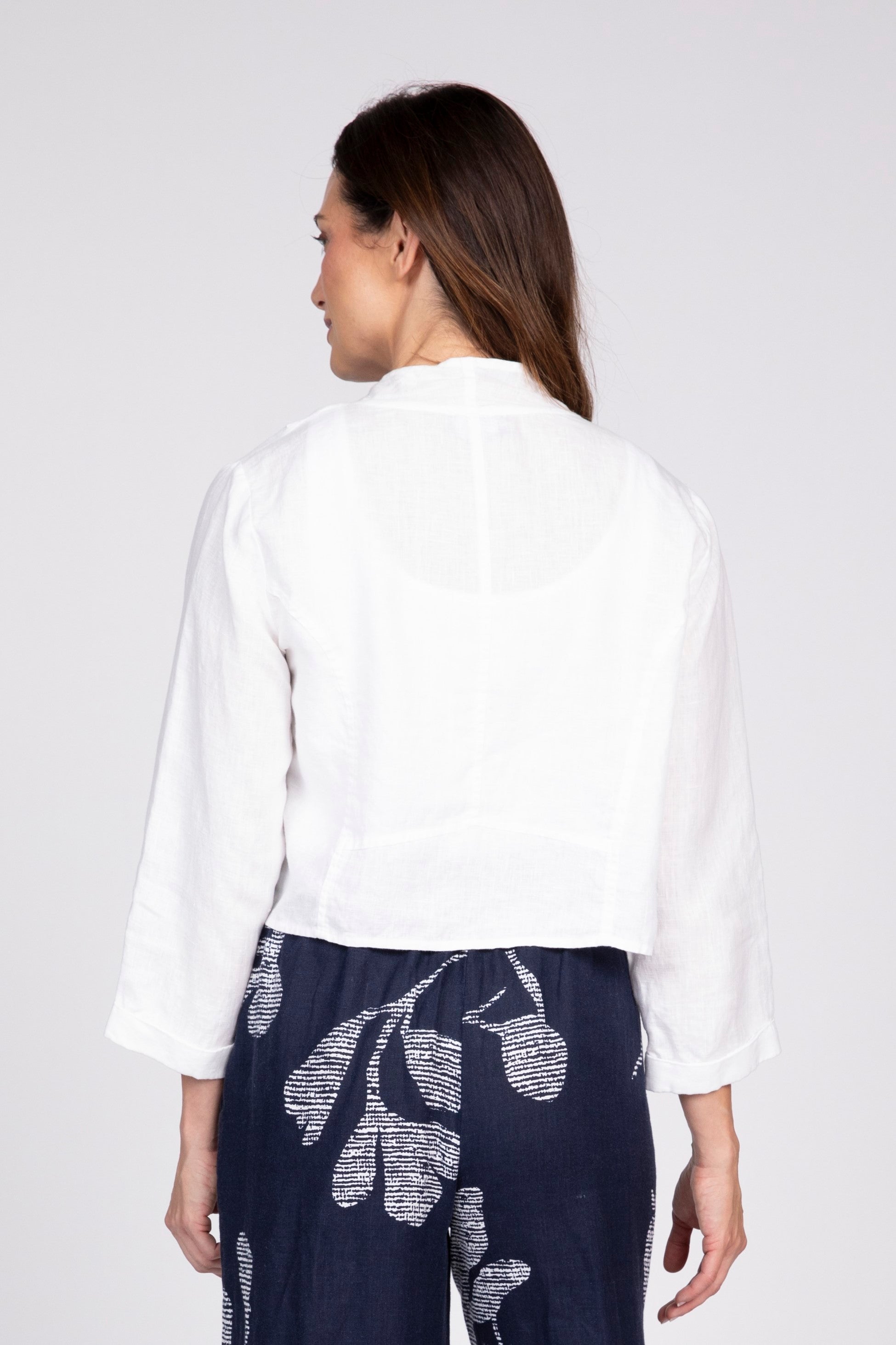Olivia's Flax Linen Must Have Jacket in White
