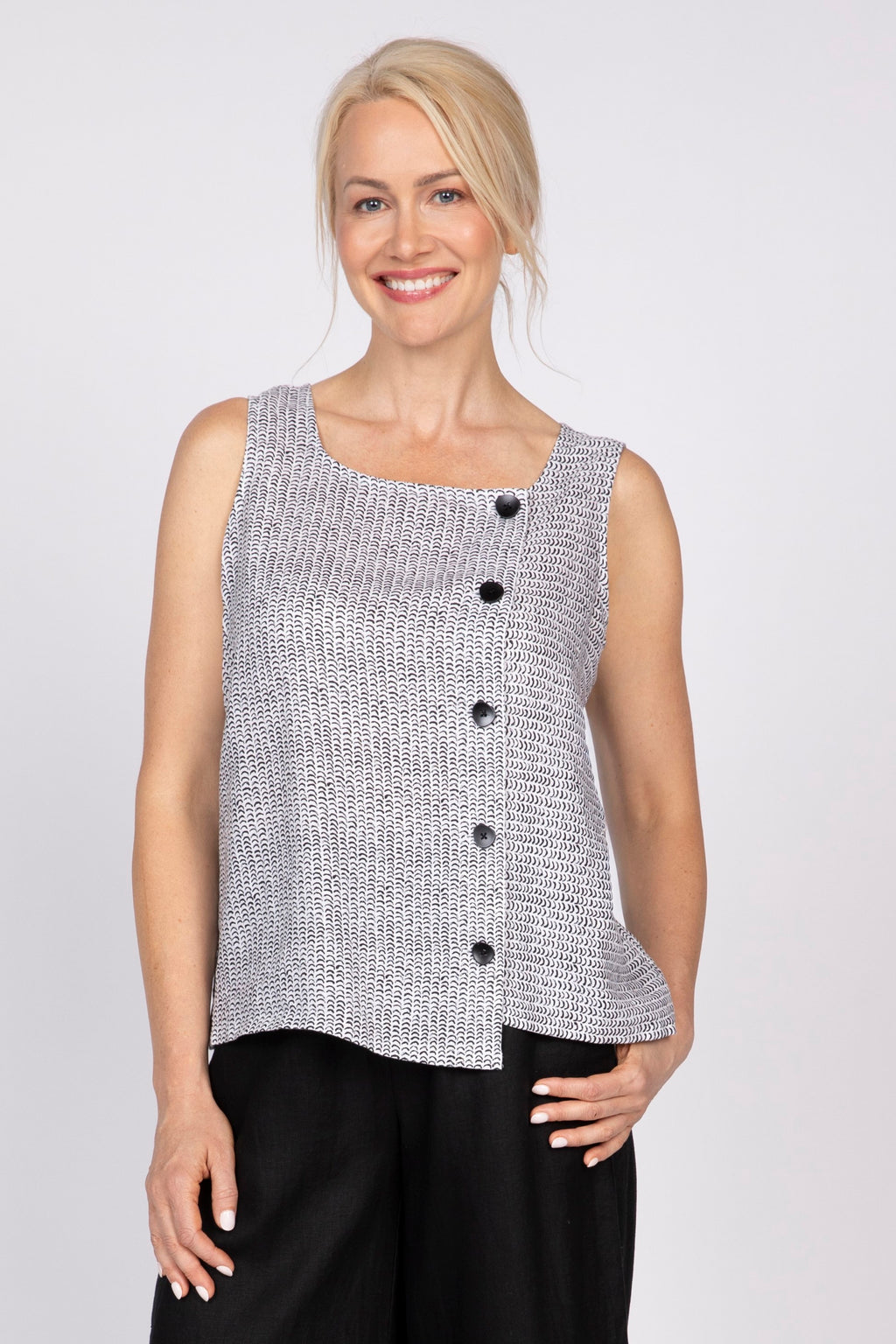 Olivia's Flax Stripe to the Left Tank 