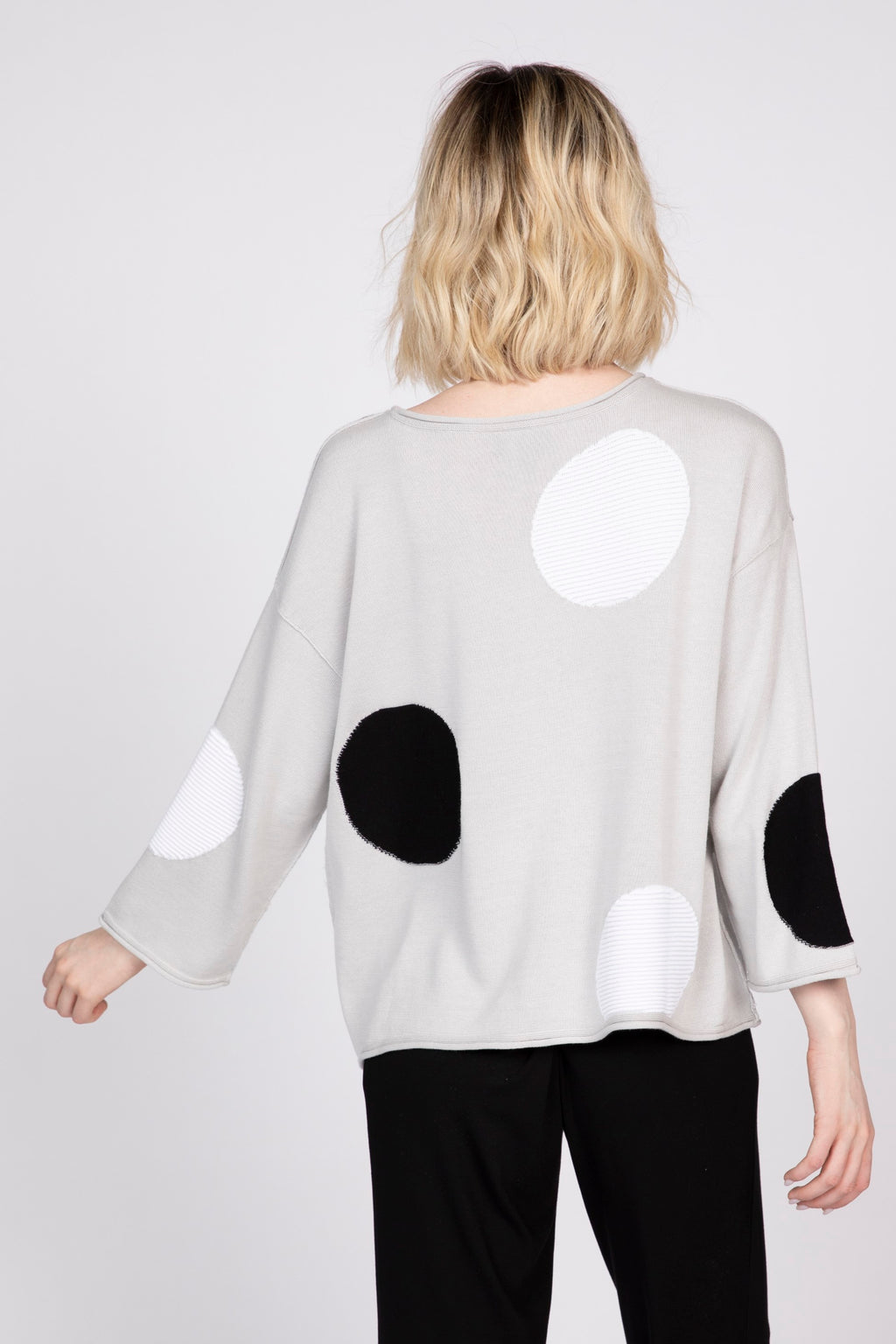 Olivia's Full Circle Dot Pullover in Sand