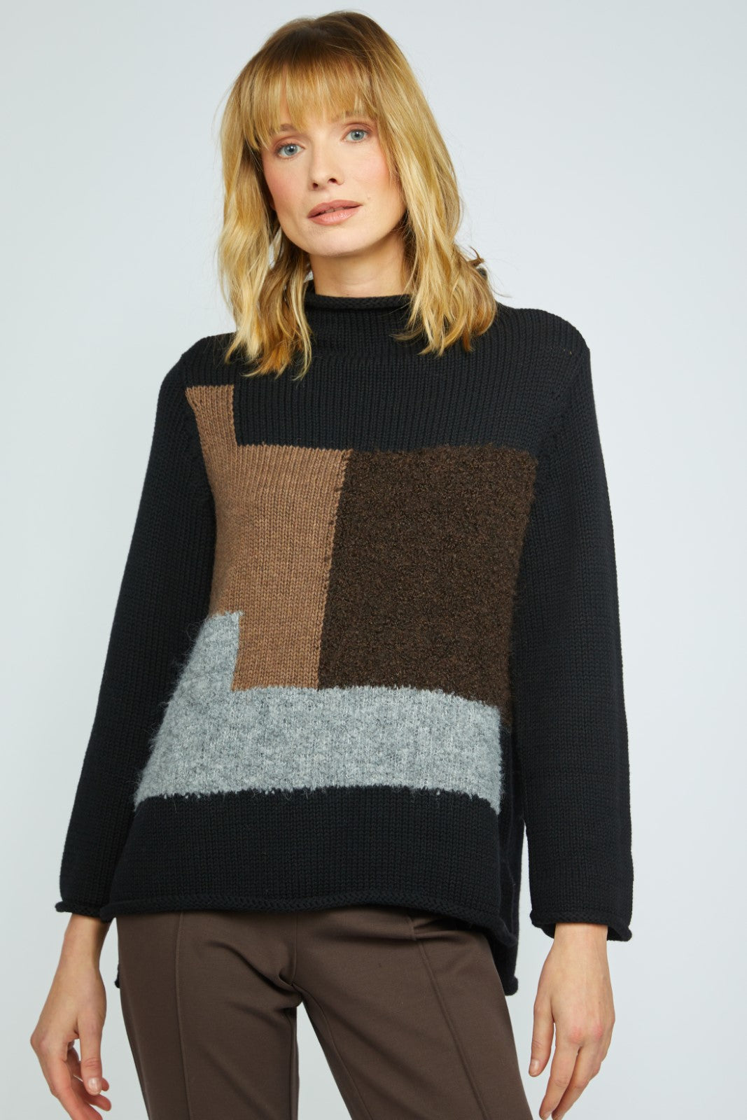 Olivia by Habitat's Jigsaw Sweater in Black