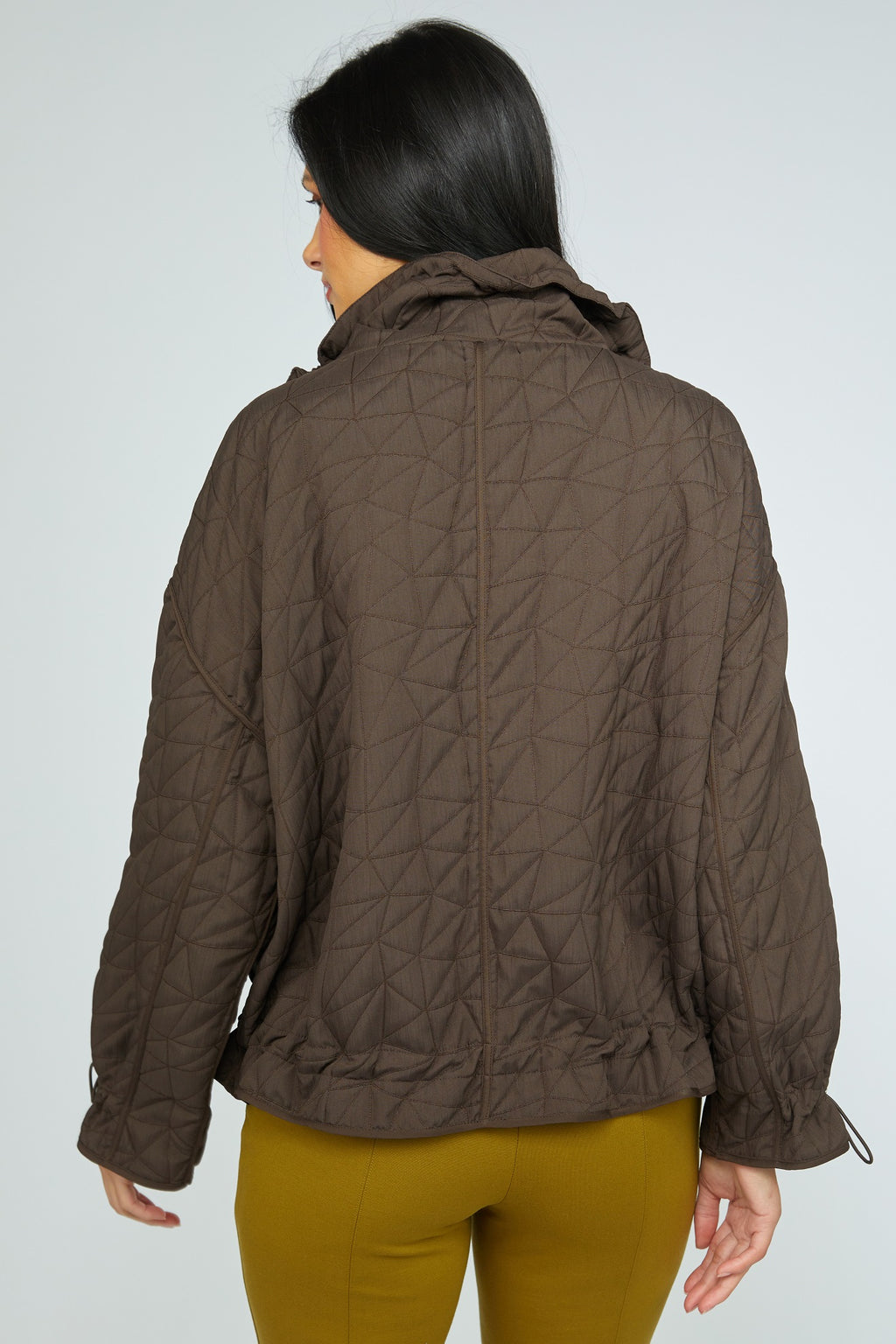 Olivia by Habitat's Kaleidoscope Puffer Jacket in Chocolate