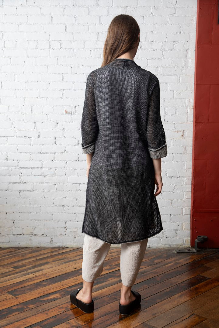 Olivia by Habitat's Mesh Stitch Duster in Black