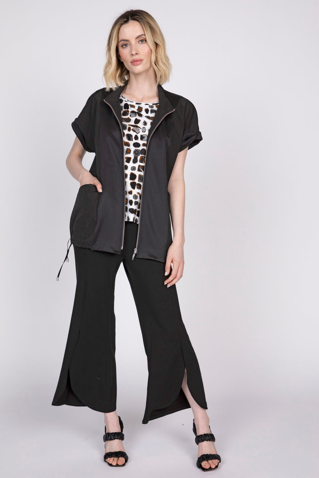 Olivia by Habitat Mixed Media Vest in Black