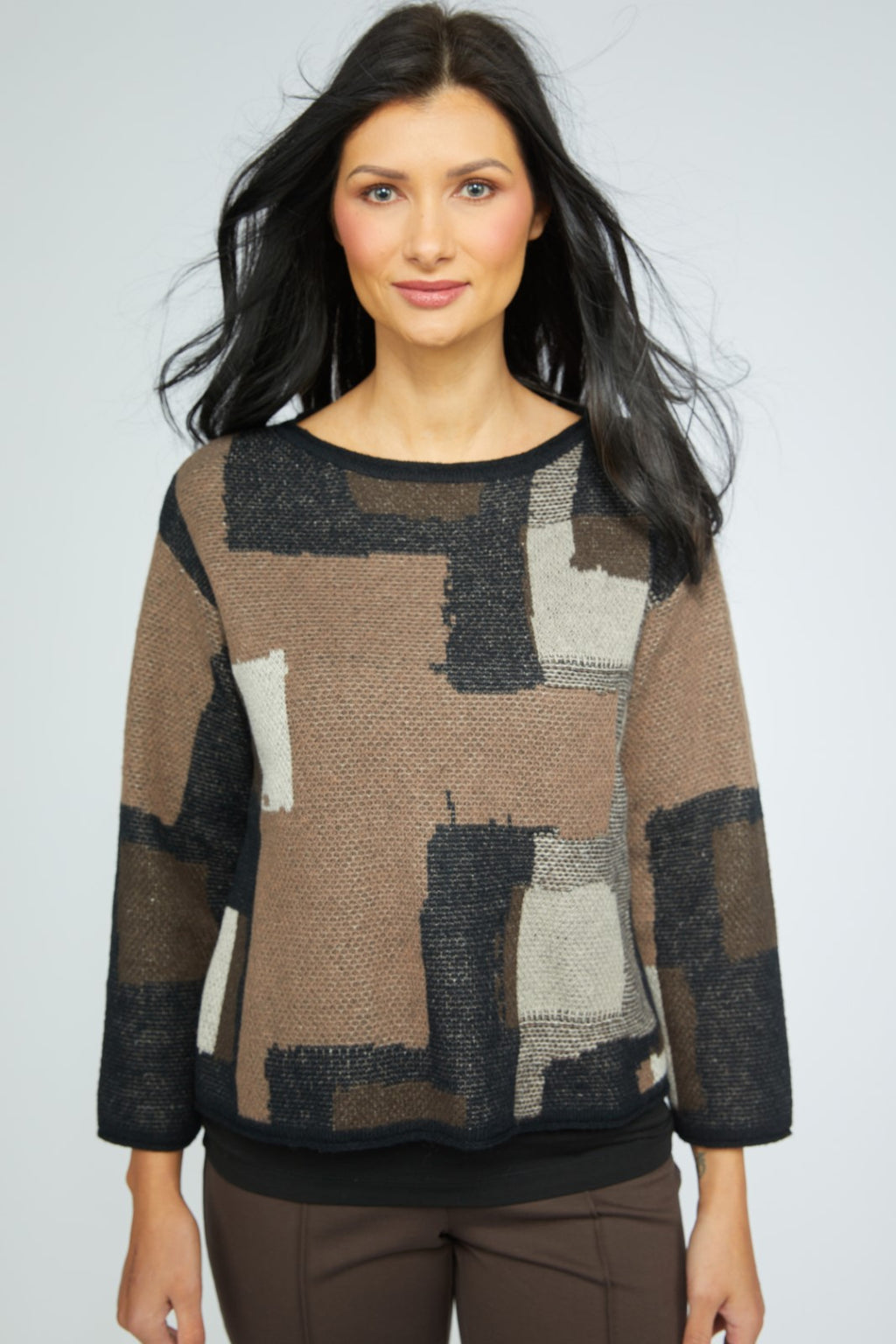 Olivia's Modern Collage Sweater in 