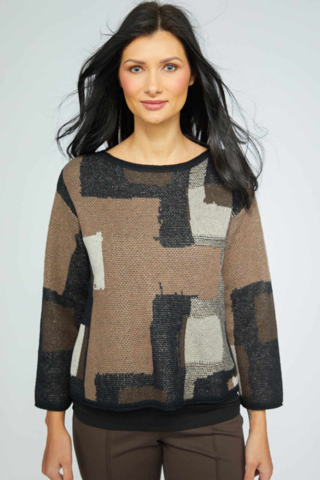 Olivia's Modern Collage Sweater in 