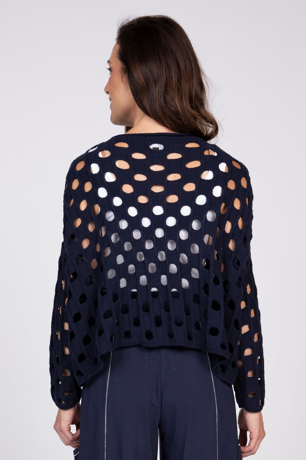Olivia by Habitat Open Weave Chic Topper in Navy